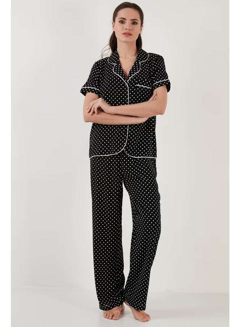 Lela Polka Dot Comfortable Cut Shirt Collar Short Sleeve Pajama Set Women's Pajama Set 6110102 - Image 4